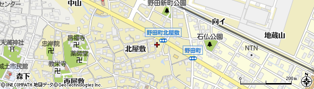 愛知県刈谷市野田町北屋敷75周辺の地図