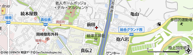 愛知県岡崎市真伝町周辺の地図