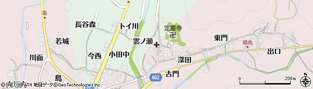 兵庫県川辺郡猪名川町鎌倉古門10周辺の地図