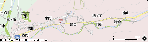 兵庫県猪名川町（川辺郡）鎌倉周辺の地図