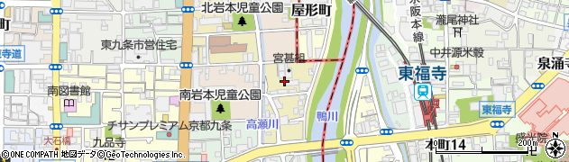 京都府京都市南区東九条南河原町周辺の地図