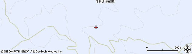 愛知県新城市作手高里（椿ケ入）周辺の地図