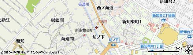 愛知県知多市新知坊ノ下周辺の地図