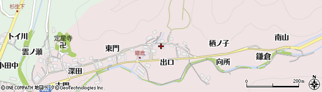 兵庫県川辺郡猪名川町鎌倉出口周辺の地図