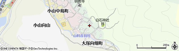 京都府京都市山科区小山御坊ノ内町周辺の地図