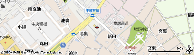 愛知県安城市宇頭茶屋町道下14周辺の地図