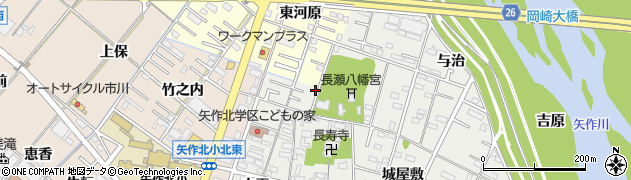 愛知県岡崎市森越町森下周辺の地図