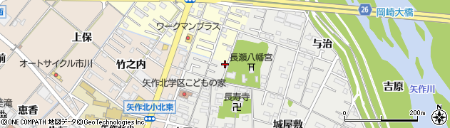 愛知県岡崎市森越町（森下）周辺の地図