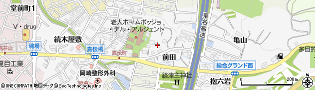 愛知県岡崎市真伝町（荒戸）周辺の地図