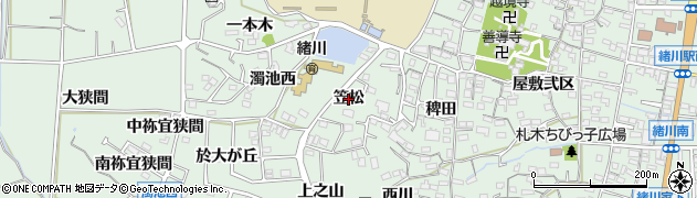 愛知県東浦町（知多郡）緒川（笠松）周辺の地図