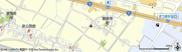 滋賀県甲賀市水口町泉862周辺の地図
