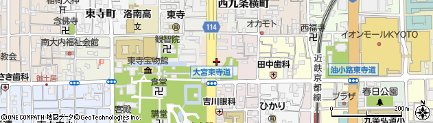 京都府京都市南区東寺東門前町周辺の地図