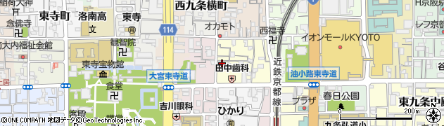 京都府京都市南区西九条針小路町21周辺の地図