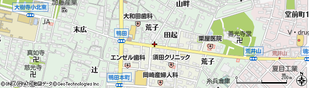 愛知県岡崎市鴨田町田起47周辺の地図