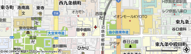 京都府京都市南区西九条針小路町87周辺の地図