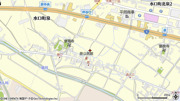 〒528-0056 滋賀県甲賀市水口町泉の地図