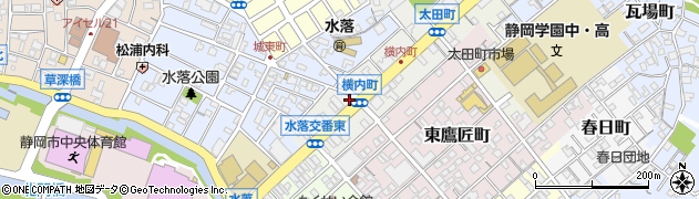 静岡県静岡市葵区横内町68周辺の地図