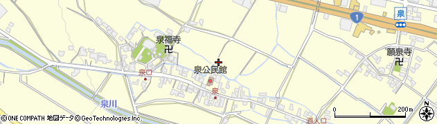 滋賀県甲賀市水口町泉周辺の地図