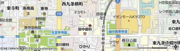 京都府京都市南区西九条針小路町63周辺の地図