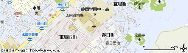 静岡学園高等学校周辺の地図