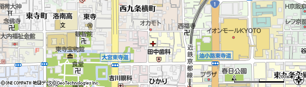 京都府京都市南区西九条針小路町周辺の地図