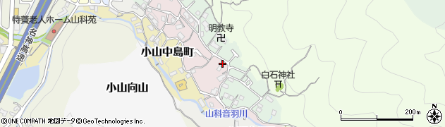 京都府京都市山科区小山小川町47周辺の地図