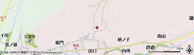 兵庫県猪名川町（川辺郡）鎌倉（栖ノ子）周辺の地図