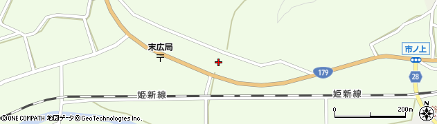 兵庫県佐用郡佐用町末廣周辺の地図