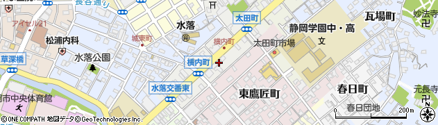 静岡県静岡市葵区横内町25周辺の地図