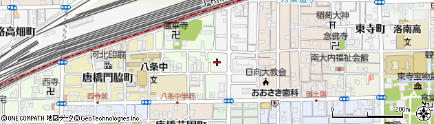 京都府京都市南区唐橋赤金町周辺の地図