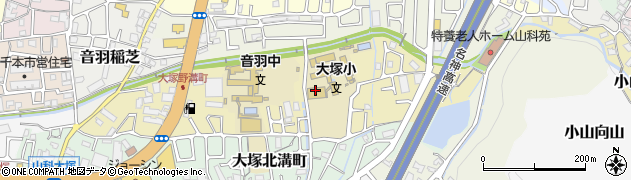 京都府京都市山科区大塚野溝町周辺の地図