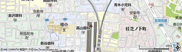 京都府京都市西京区桂下豆田町周辺の地図