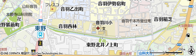 京都市立音羽川小学校周辺の地図
