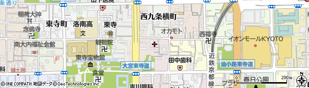 京都府京都市南区西九条猪熊町周辺の地図