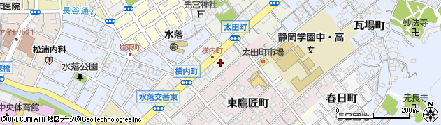 静岡県静岡市葵区横内町20周辺の地図