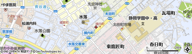 静岡県静岡市葵区横内町76周辺の地図