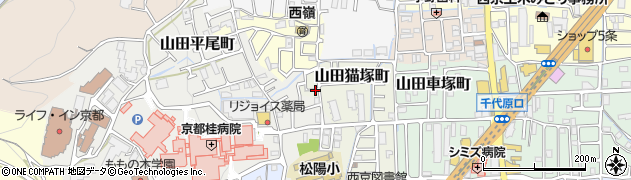 京都府京都市西京区山田猫塚町周辺の地図