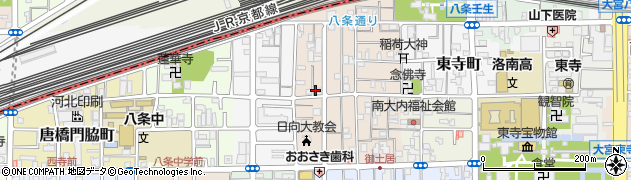 京都府京都市南区八条源町周辺の地図