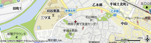 愛知県刈谷市半城土町西裏周辺の地図