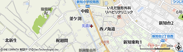 愛知県知多市新知中殿34周辺の地図