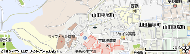 京都府京都市西京区山田平尾町周辺の地図