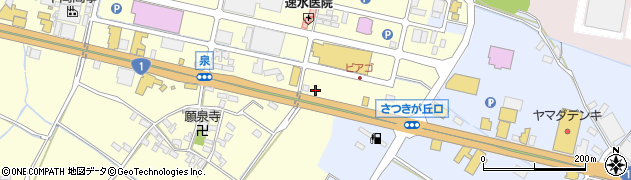 滋賀県甲賀市水口町泉684周辺の地図