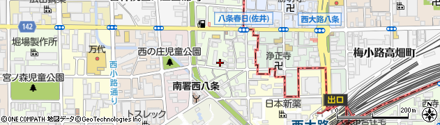 京都府京都市南区吉祥院西ノ庄東屋敷町周辺の地図