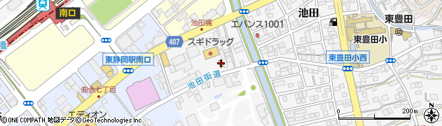 ファミリーマート静岡池田街道店周辺の地図