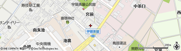 愛知県安城市宇頭茶屋町宮前30周辺の地図