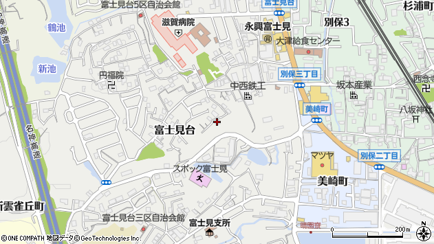 〒520-0846 滋賀県大津市富士見台の地図