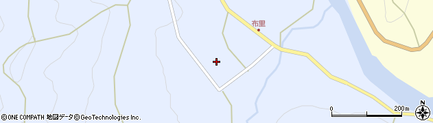 愛知県新城市布里（外貝津）周辺の地図