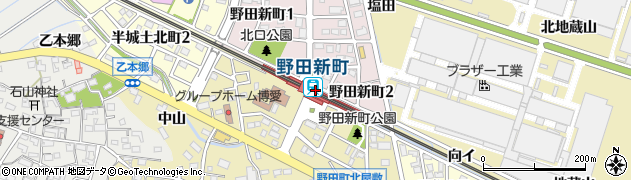 野田新町駅周辺の地図