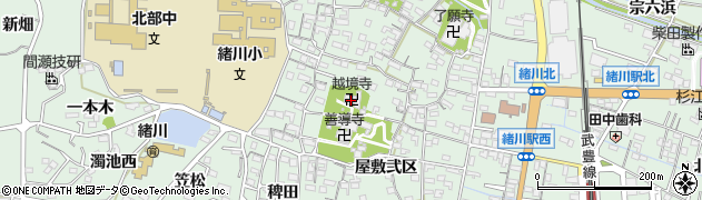 越境寺周辺の地図