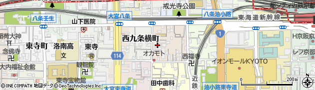 京都府京都市南区西九条藤ノ木町周辺の地図